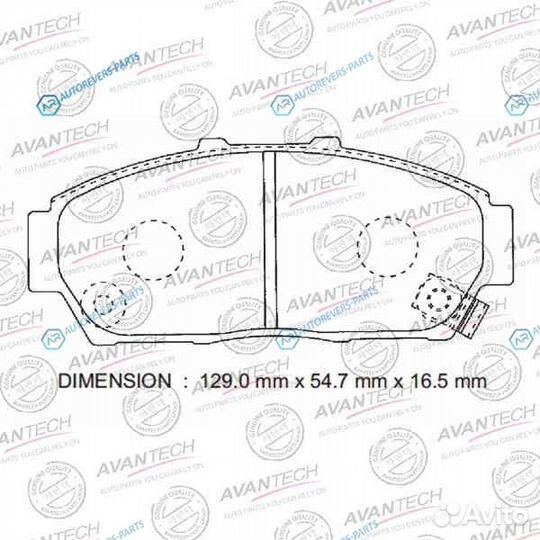 AV579 Колодки тормозные дисковые Avantech (противо