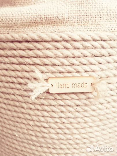 Корзина из джута с крышкой