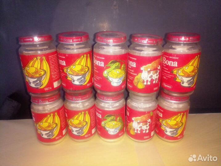 Баночки детского питания bona 90-х.годов