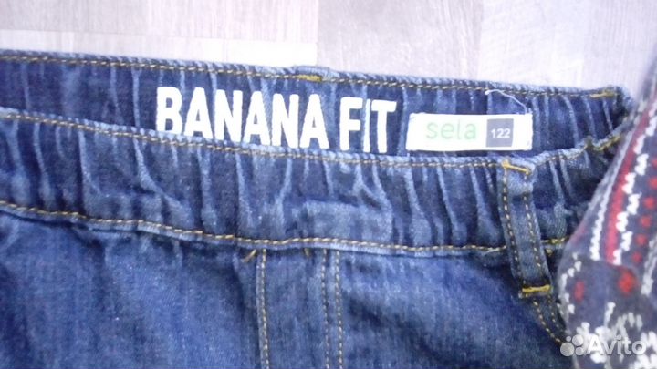 Детские джинсы на резинке р. 122