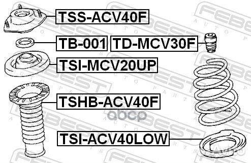 Опора переднего амортизатора tssacv40F Febest