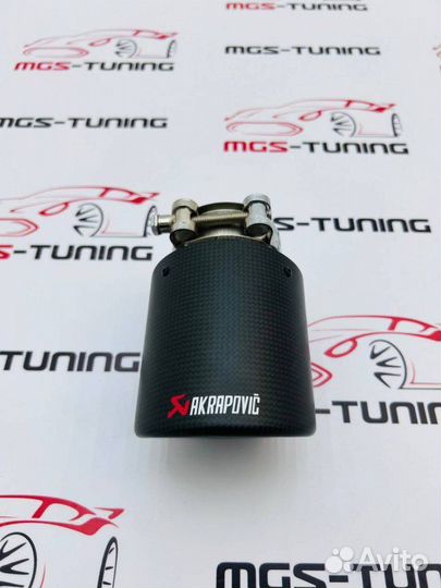 Насадка Akrapovic classic карбон одинарная 102 мм