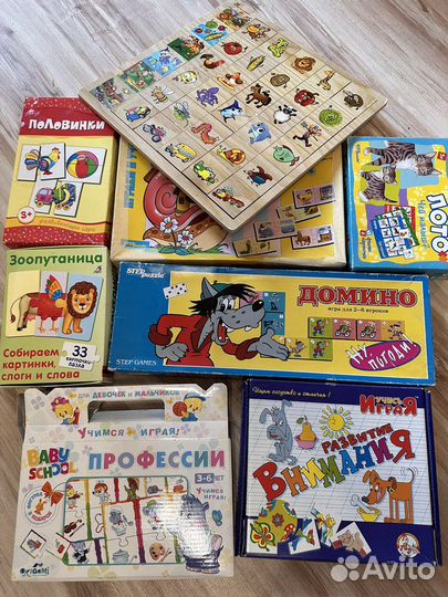 Детские настольные игры +3 +6