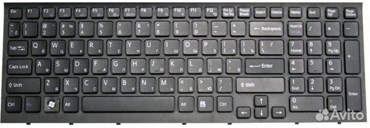 Клавиатура Sony vaio vpceb3Z1E/BQ с черной рамкой