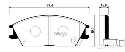 Колодки тормозные дисковые передн hyundai: acce