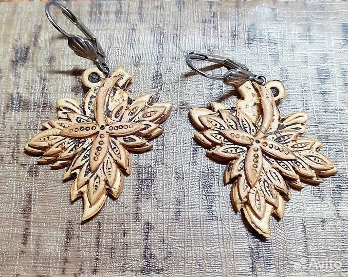 Серьги. Народные промыслы. Винтаж