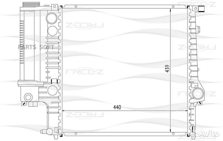 Радиатор охлаждения BMW 3(E30,E36) 87- 1247145