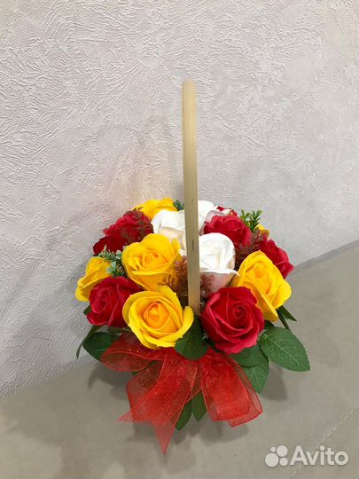 Букет из мыльных роз