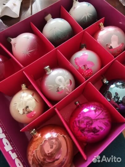 Игрушки ёлочные СССР. Стекло