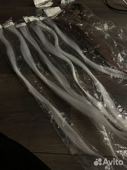 Цветные пряди на заколках новые