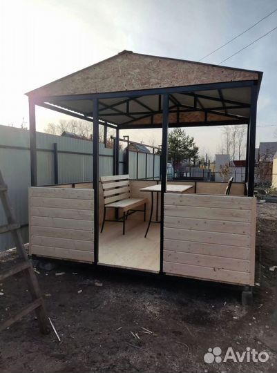 Строительство пристроя веранды террасы беседки