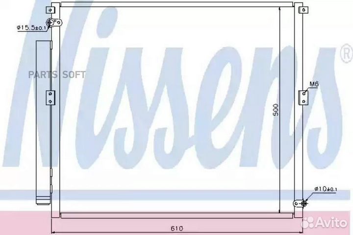 Радиатор кондиционера toyota land cruiser (2003) l