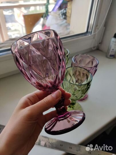 Фужеры бокалы цветное стекло