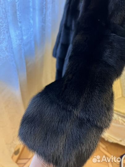 Шуба норковая с копюшоном 42 44