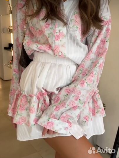 Костюм asel рубашка и юбка