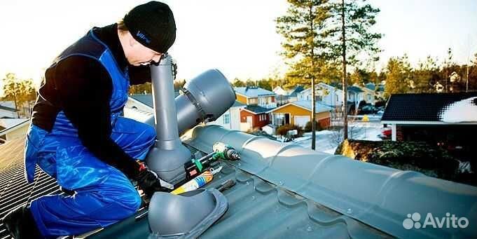 Установка вытяжки и винтеляцыи и дымоходов