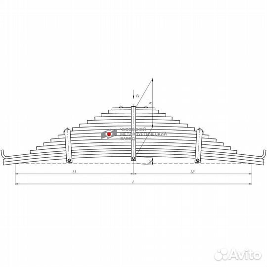 Рессора задняя 16-ти л. камаз 5322 чмз