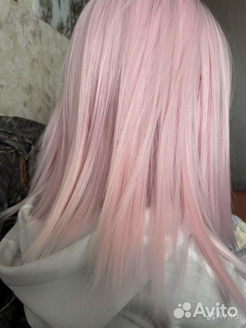 Парик новый розовый