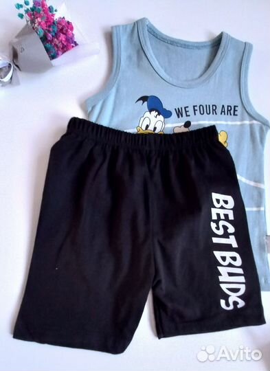 Летний костюм для мальчика, 74-92