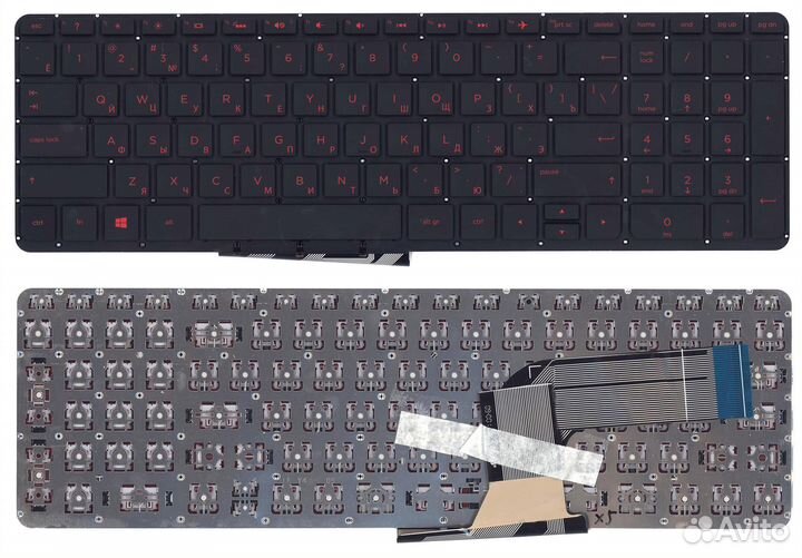 Клавиатура HP Pavilion 15-P черная с подсветкой