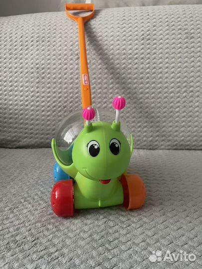 Детская пчелка каталка с ручкой