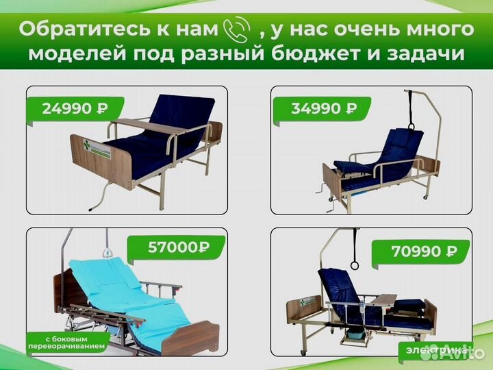 Кровать функциональная для ухода за больными