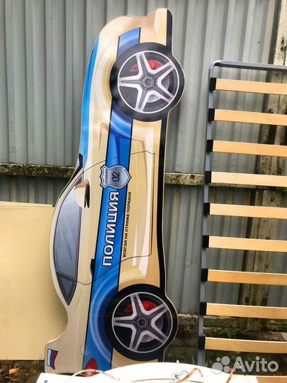 Детская кровать машина с матрасом