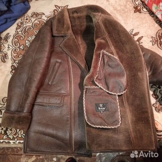 Дубленка мужская кожаная на меху р 54