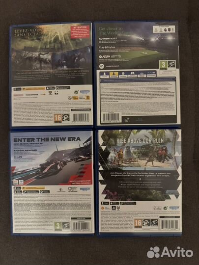 Диски на ps5 fifa 24, elder ring, horizon, F122