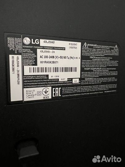 2 Телевизора LG 43 SMART tv Wi-Fi WebOS