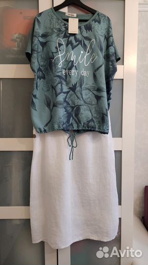 Новая Кофта р.50-54 Италия Салатов/Сереб