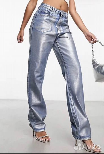 Джинсы Joie Clair металлик М