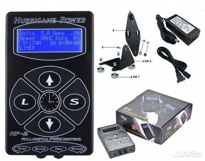 Блок питания для тату машинки Hurrigane power PH-2