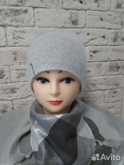 Шапочка бини из пуха норки