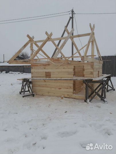 Баня из осины