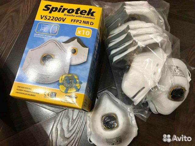 Респиратор - маска Spirotek VS2200V ffp2 и 3М