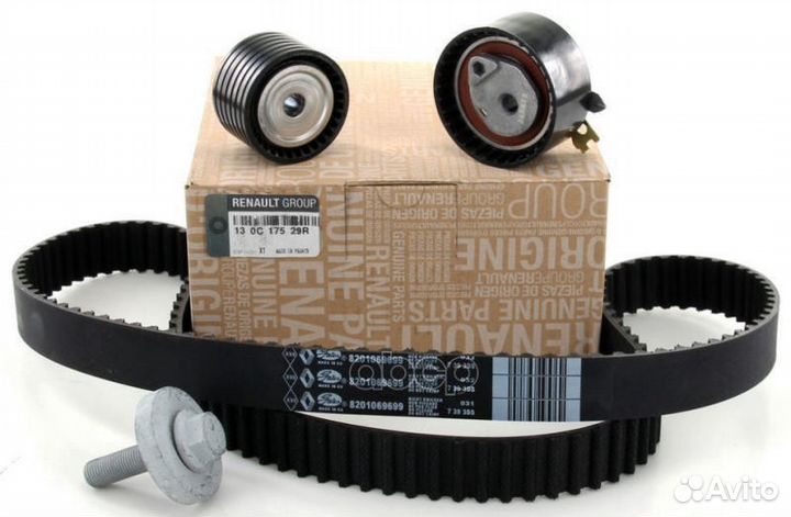 Ремень грм + 2 ролика + болт 13 0C 175 29R renault