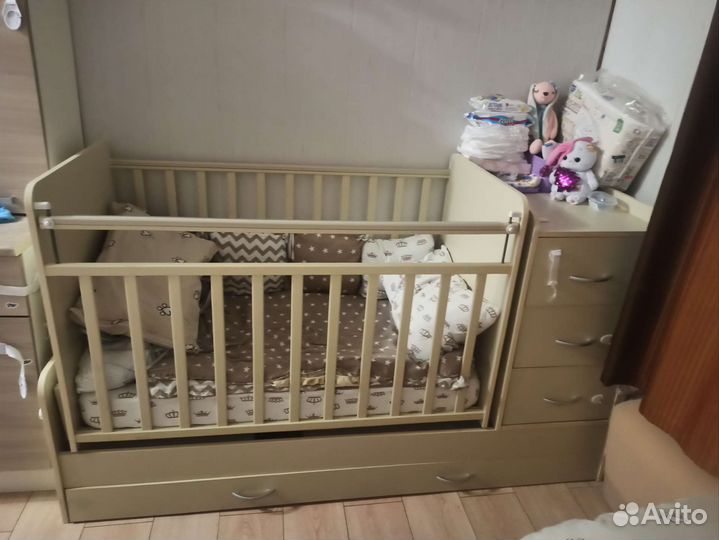 Комплект бортиков в кроватку с балдахином