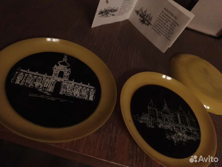 Ретро редкий сувенир набор блюдец Дрезден