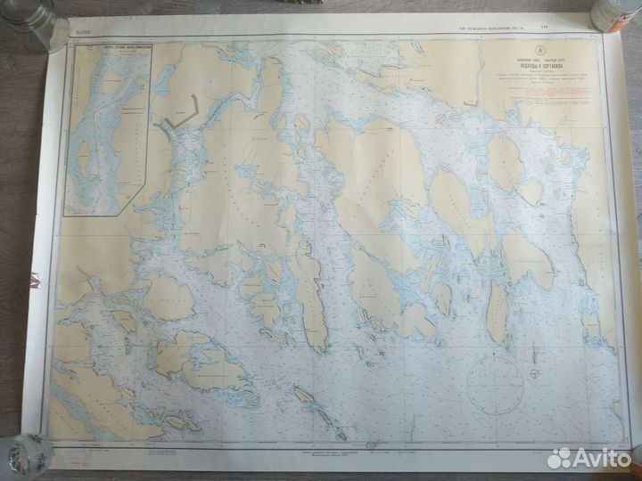 Карта СССР 1988 Ладожское озеро северный берег