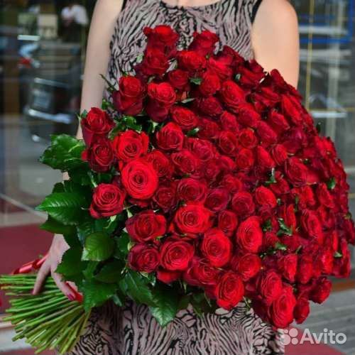 Цветы с доставкой Розы красные Премиум Эквадор