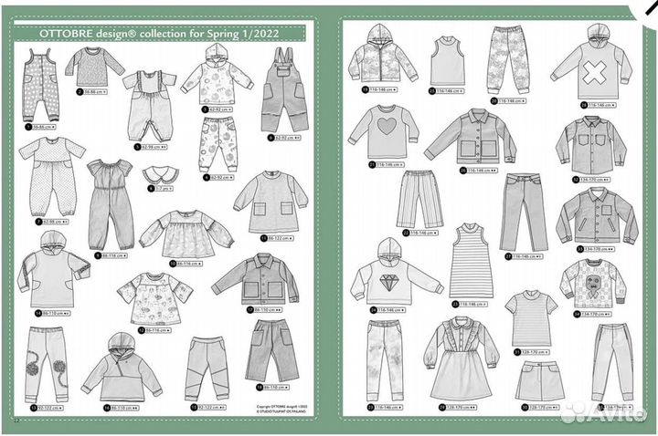 Оттобре 1/2022 журнал с детскими выкройками
