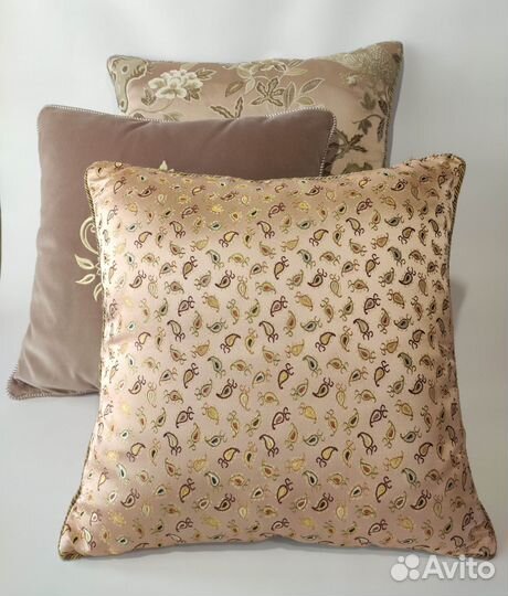 Подушка шёлковая жаккардовая, Loris Zanca Italy