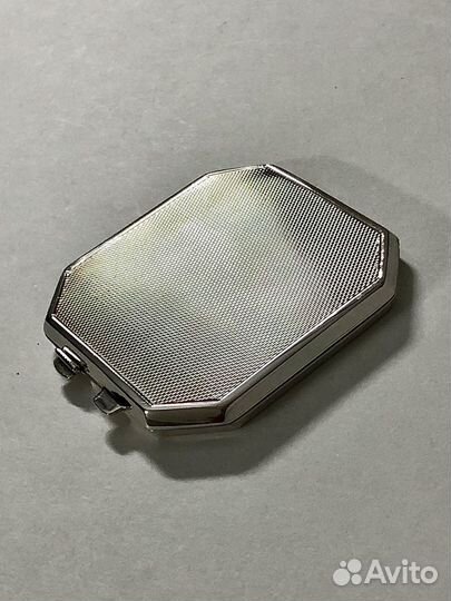 Пудреница mint винтаж 1947 год серебро