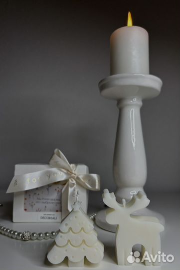 Свечи ручной работы новогодний набор