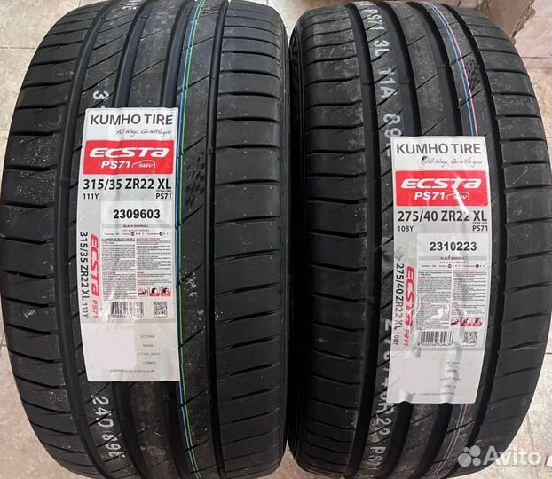 Kumho Ecsta PS71 SUV 275/40 R22 и 315/35 R22 111Y