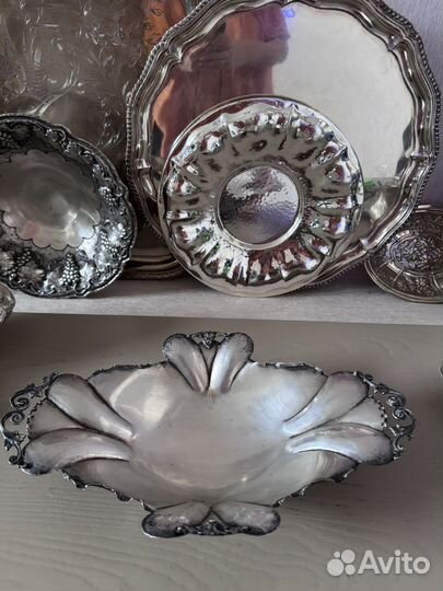 Старинная серебряная ваза