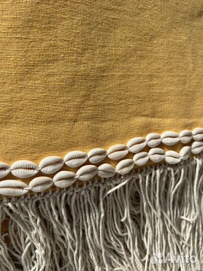 Покрывало с Бали отлелка макраме и ракушки