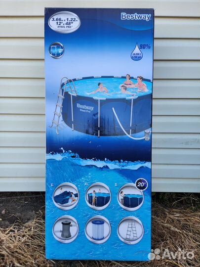 Бассейн каркасный новый 366 на 122