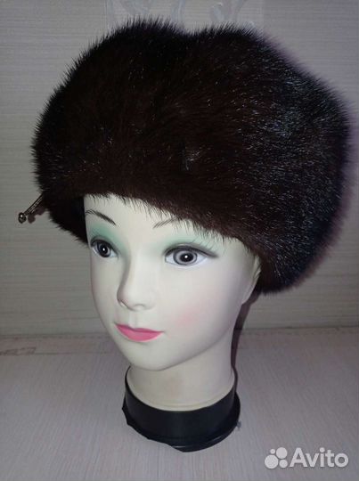 Меховая Шапка Берет норка натуральный мех